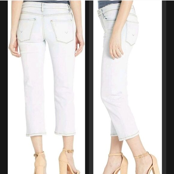 Hudson Stella Mid Rise Crop Straight Jeans in Light Wash Size 29 - Picture 1 of 15